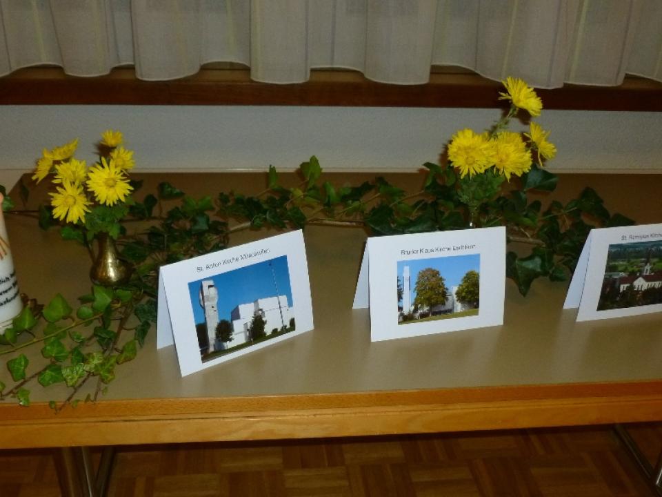 unsere drei Kirchen als Tischdeko