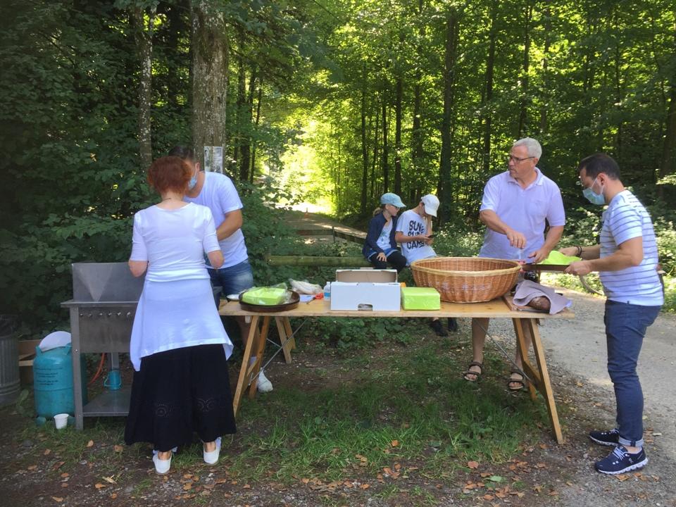 Auf dem Roset wird vorbereitet