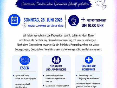 Pastoralraumfest KKH und Patrozinium St. Johannes der Täufer 2026
